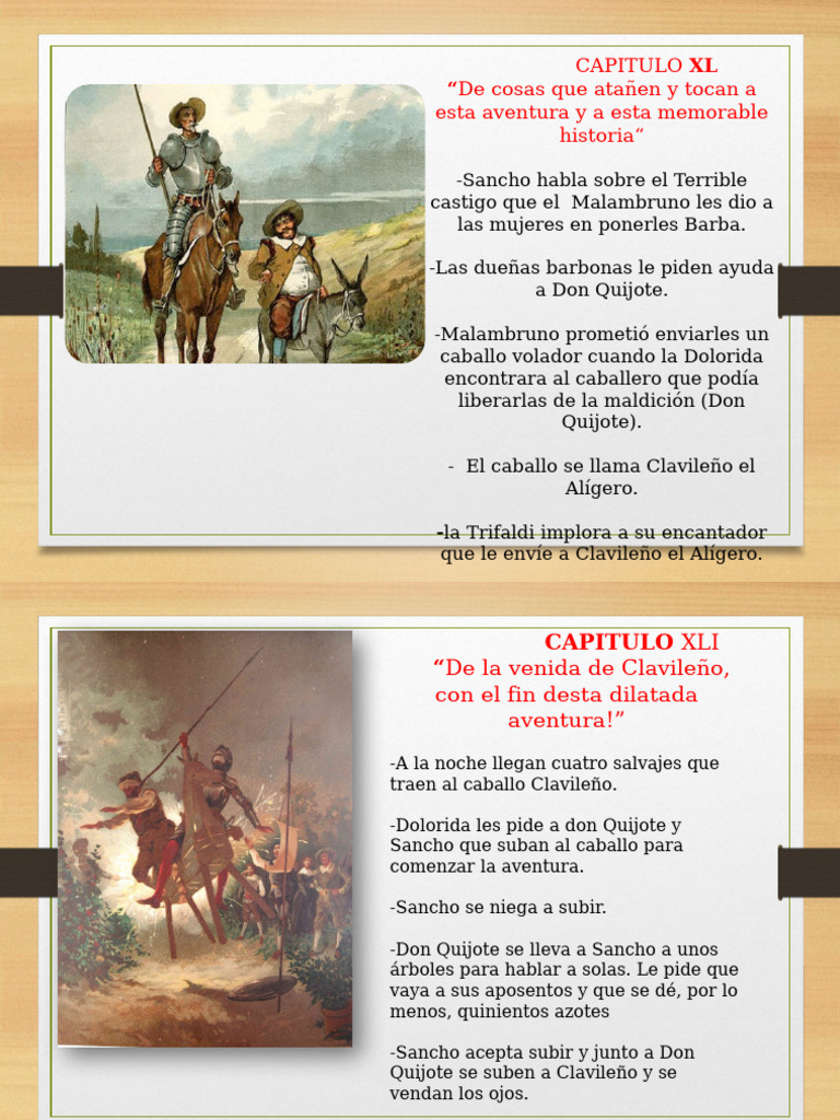 Don Quijote Presentacion Powerpoint Pdf