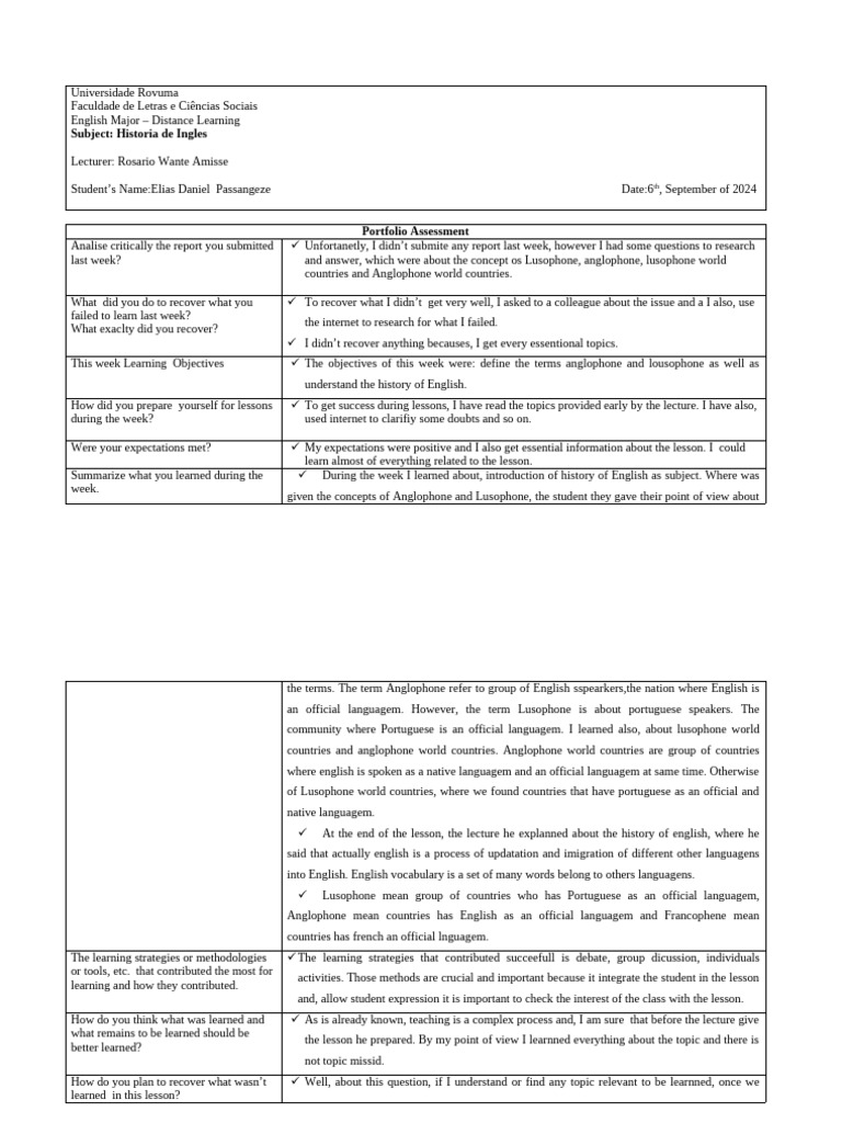 Why Portfolio Assessment