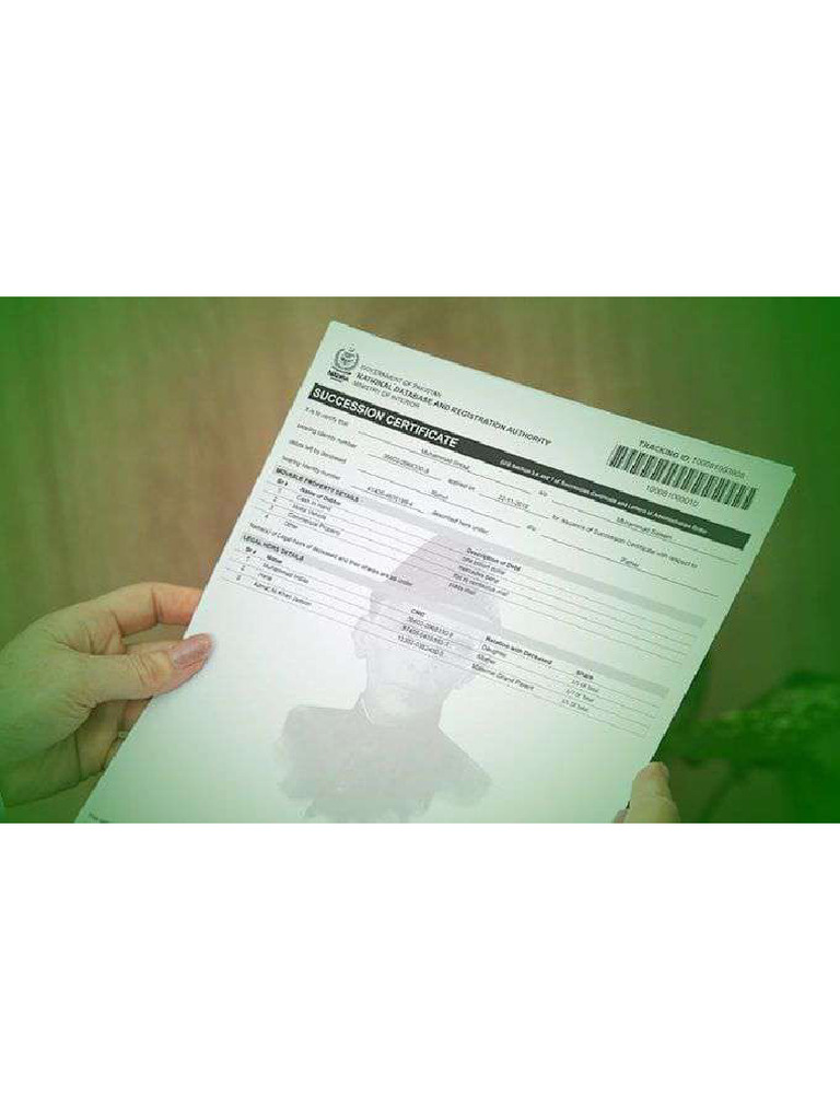 get succession certificate from nadra or court PDF