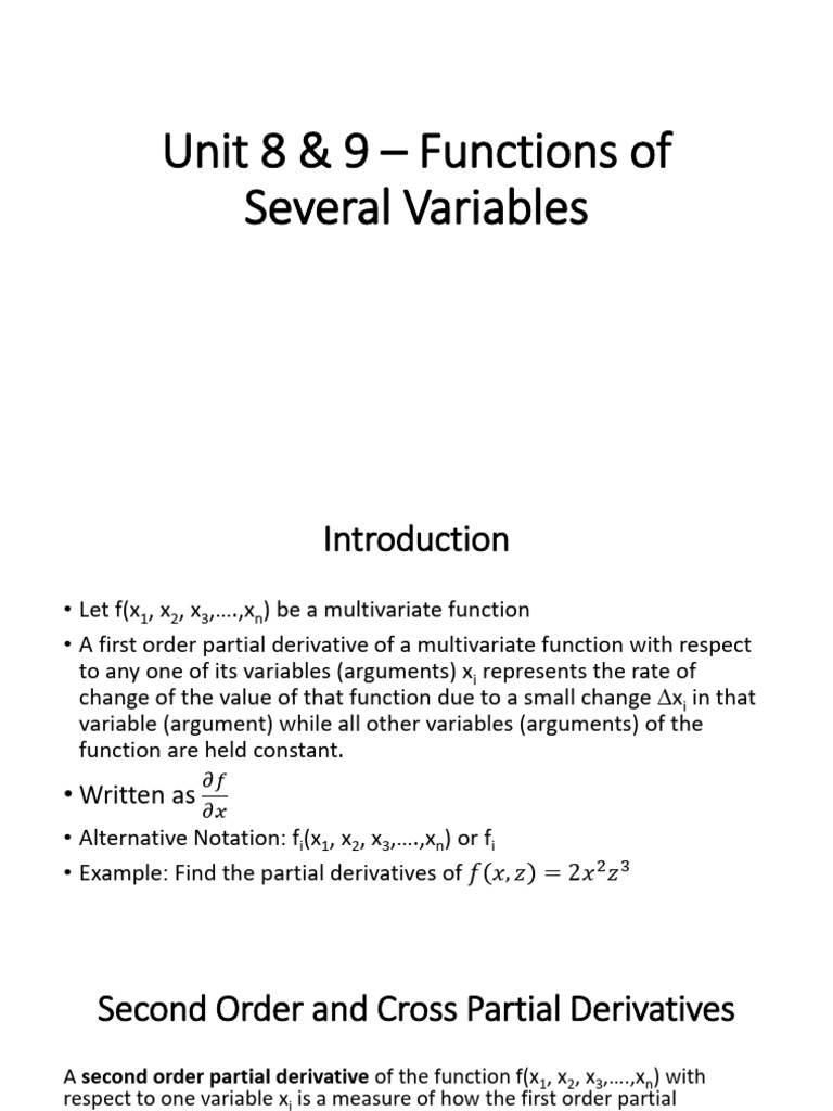 Functions of Several Variables | PDF
