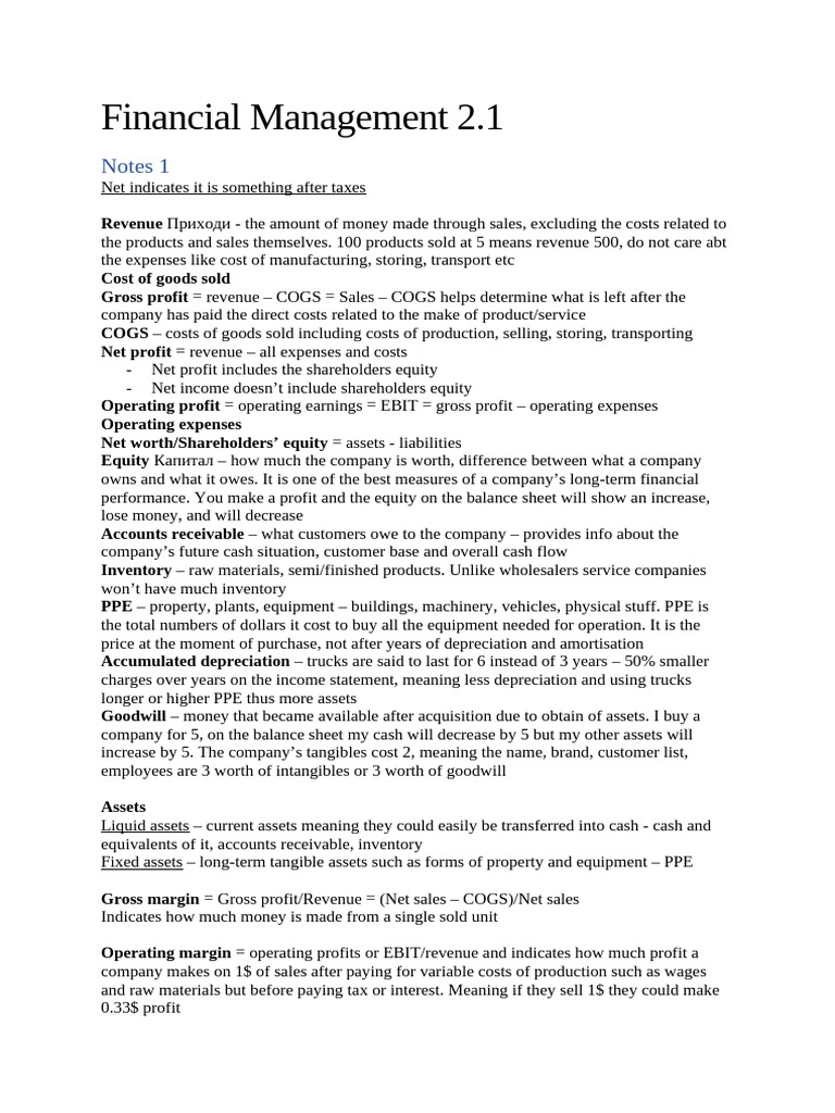 FM 2.1 Notes | PDF