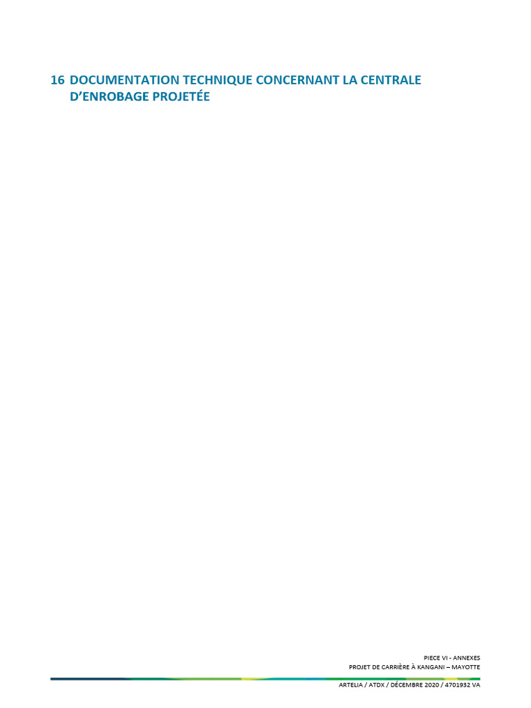 Document Technique Concernant La Centrale D Enrobage Projetee | PDF