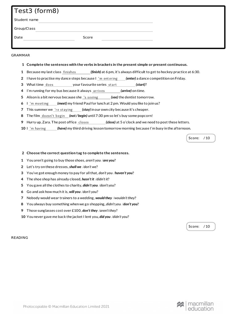 Test3 (Key) | PDF