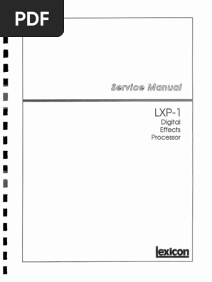 Lxp-1 Service Manual | PDF