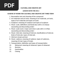 CULTURAL AND CREATIVE ART Jss 2 Lesson Note