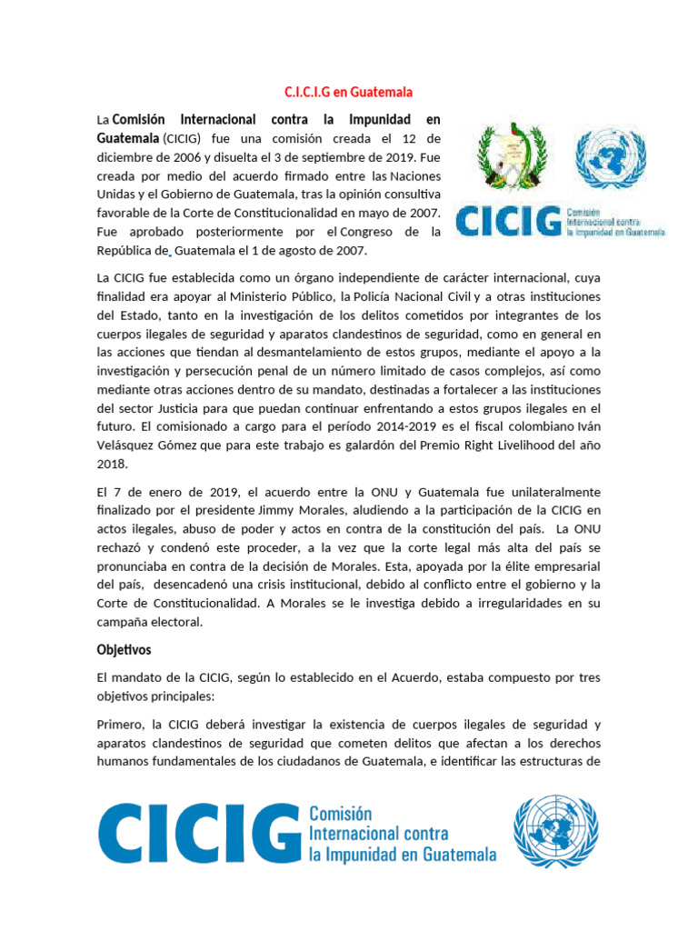 CICIG en Guatemala | PDF