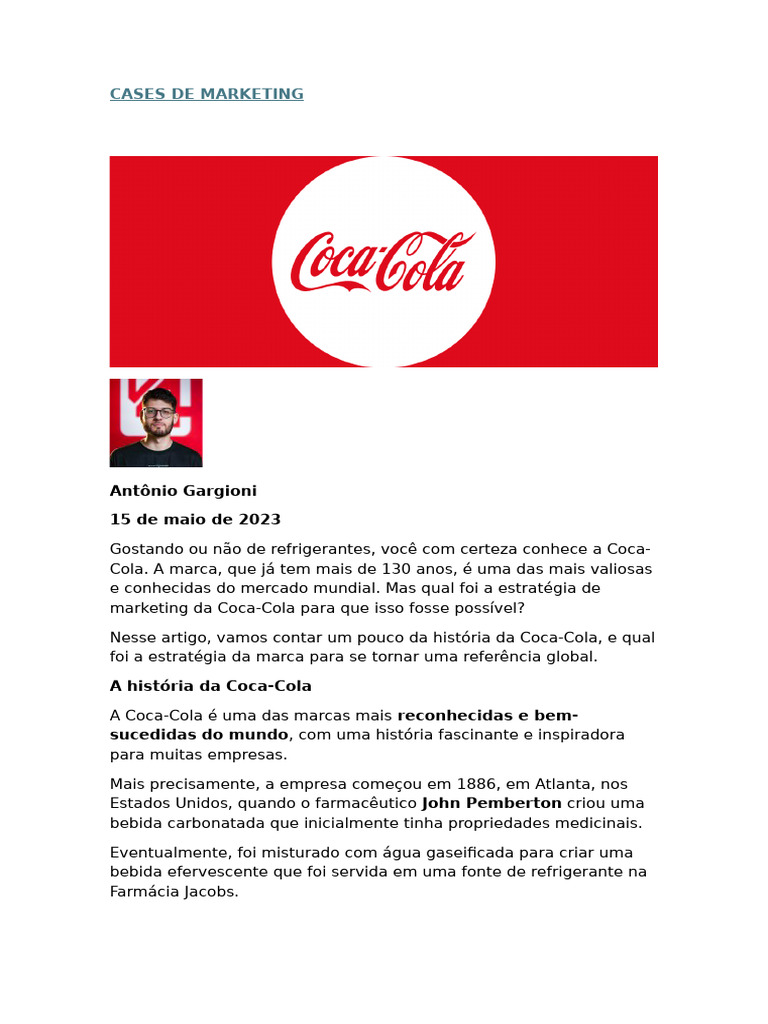 Case Coca Cola | PDF