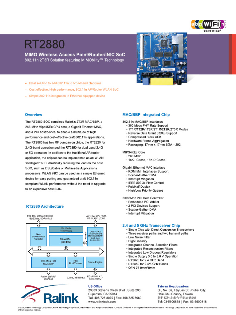 RT2880 | PDF