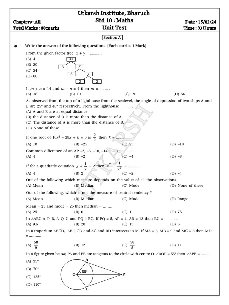UnitTest - D15 Feb 2024 | PDF