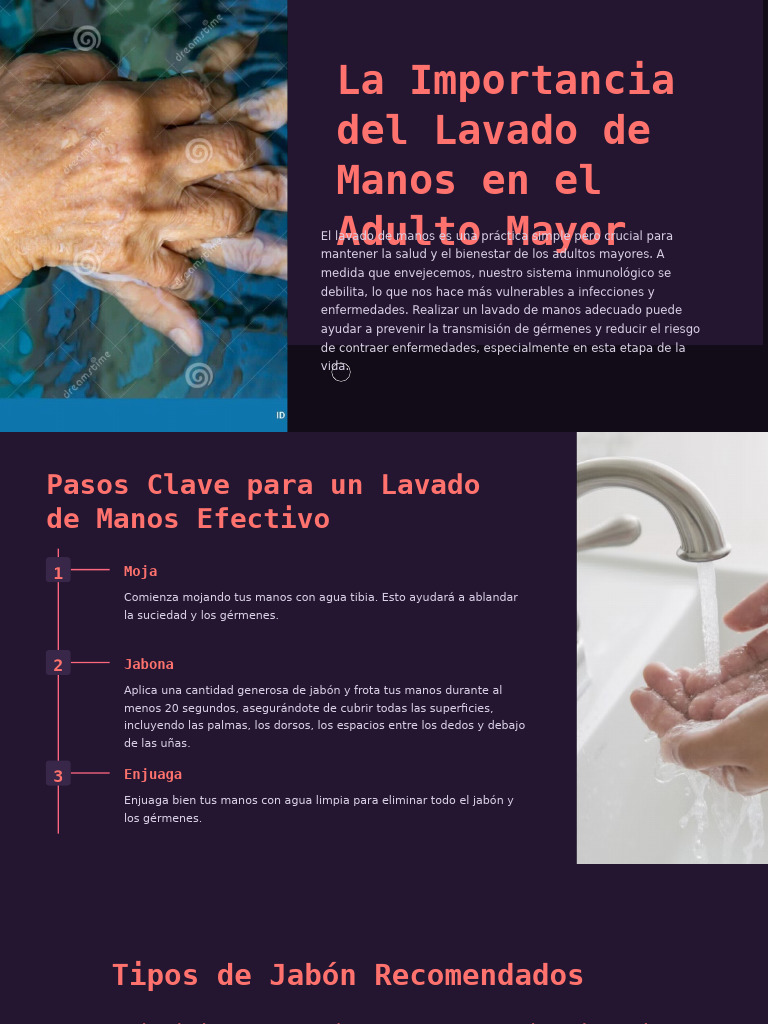 La Importancia Del Lavado de Manos en El Adulto Mayor | PDF