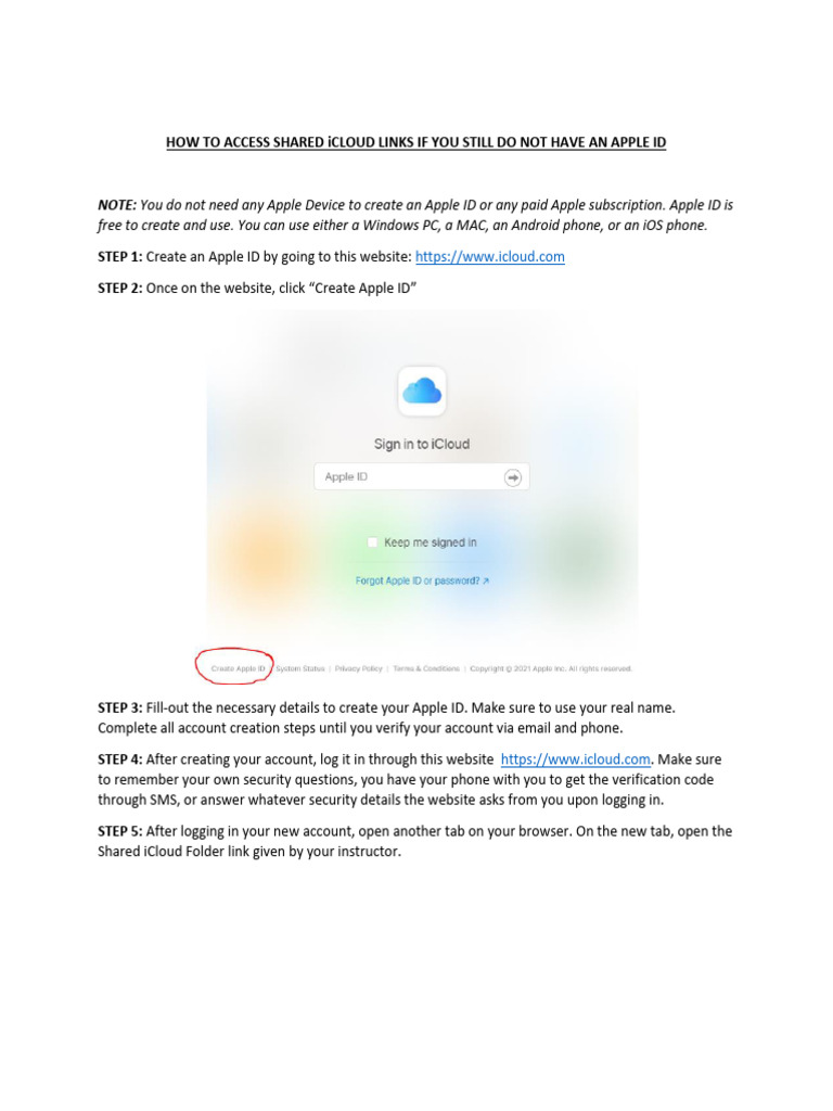 How To Access Icloud Shared Folder Links | PDF | I Cloud | Software
