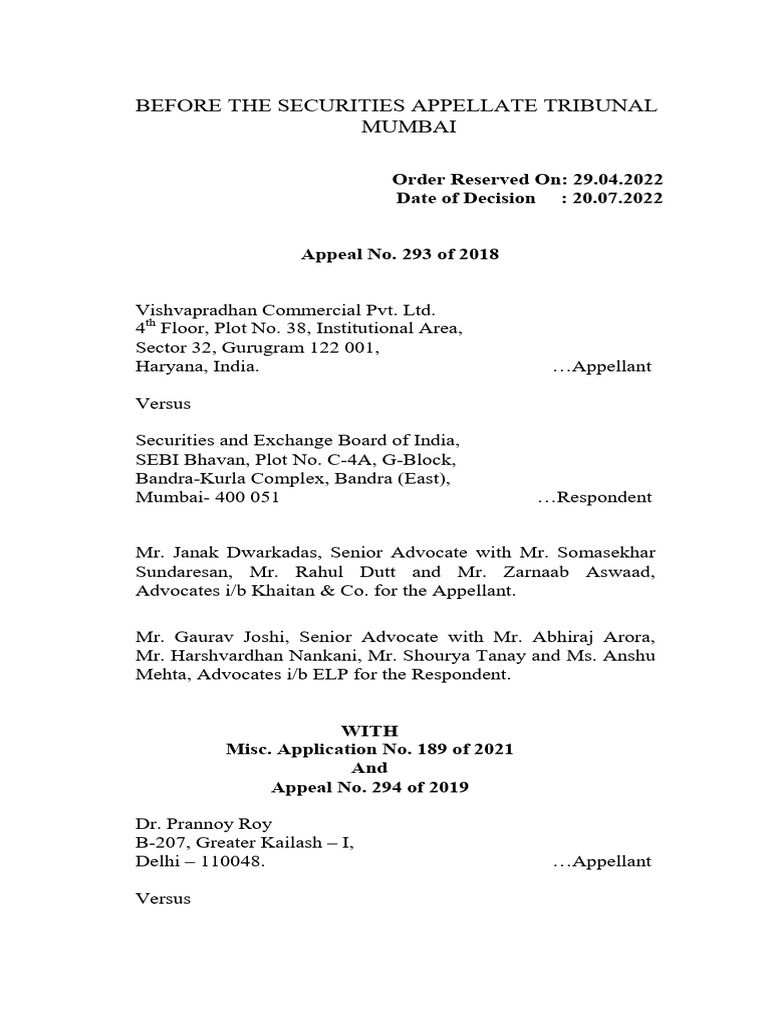 before-the-securities-appellate-tribunal-mumbai-order-reserved-on-29