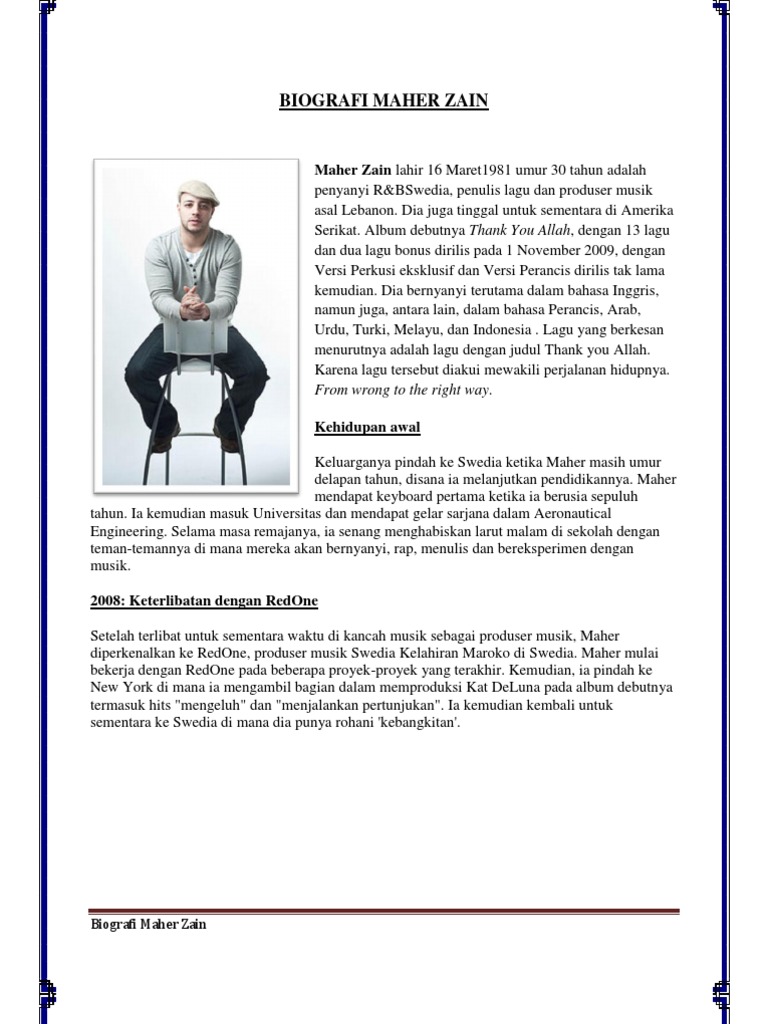 Biografi Maher Zain