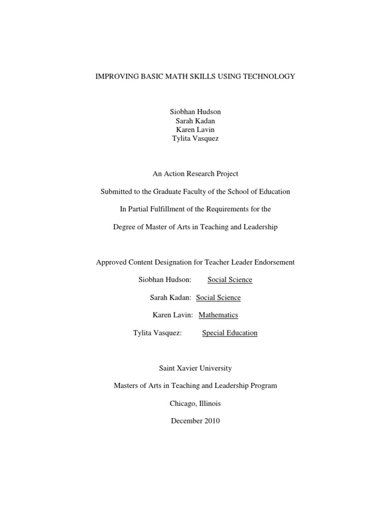 Improving Basic Math Skills | PDF | Teachers | Teaching Mathematics