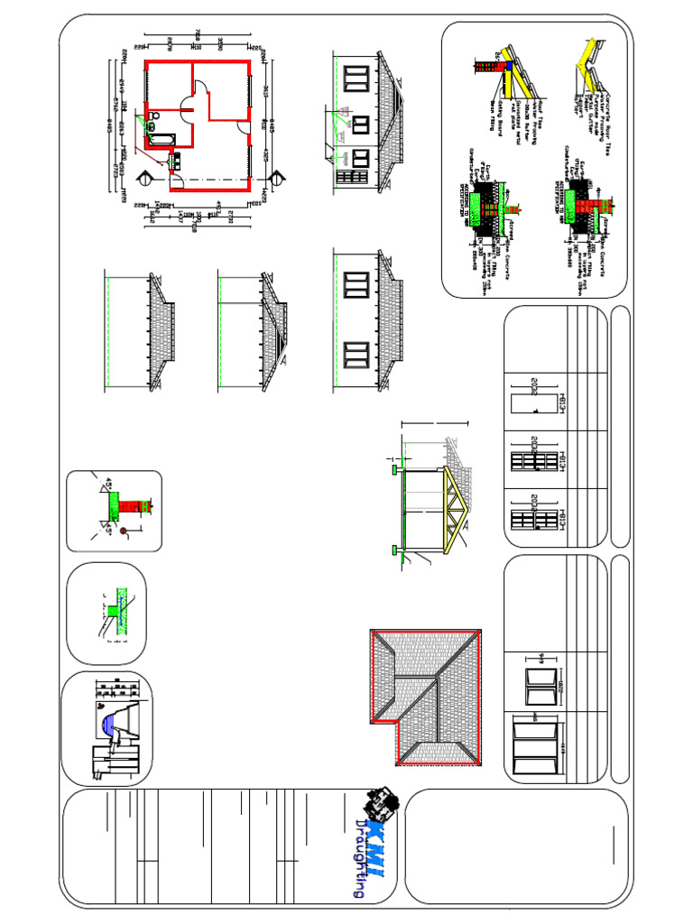 New Dwelling Floor Plan and Details | PDF | Roof | Wall