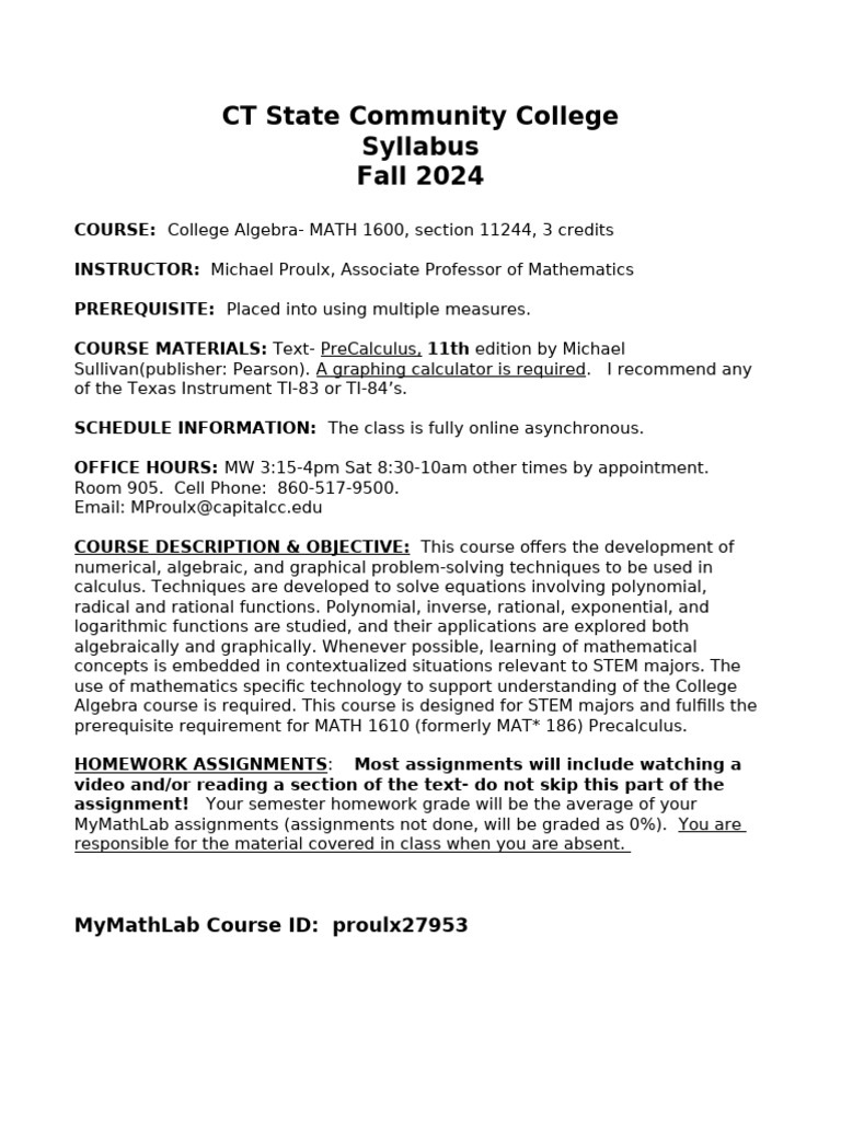 MATH 1600 11244 Proulx | PDF