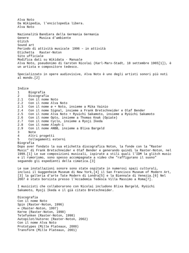 Alva Noto PDF