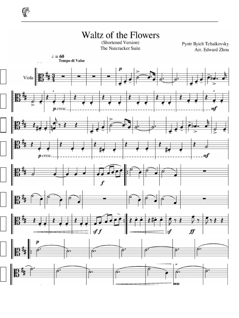 Vals de Las Flores Parte de Viola | PDF | Arte
