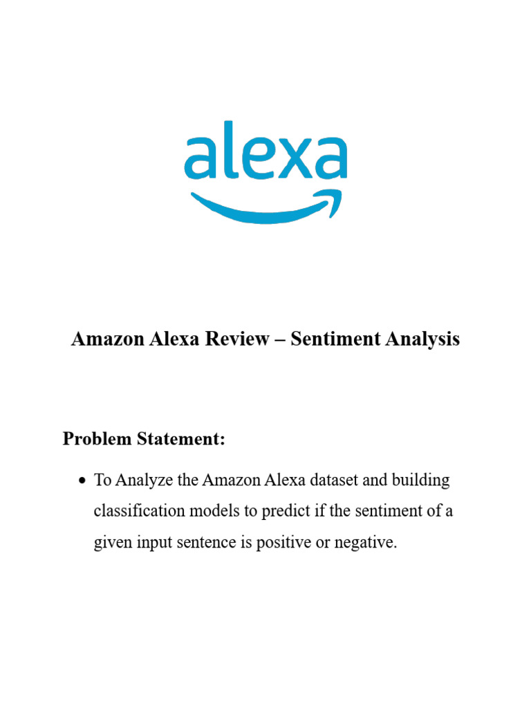 Alexa Sentiment Analysis | PDF | Cross Validation (Statistics ...
