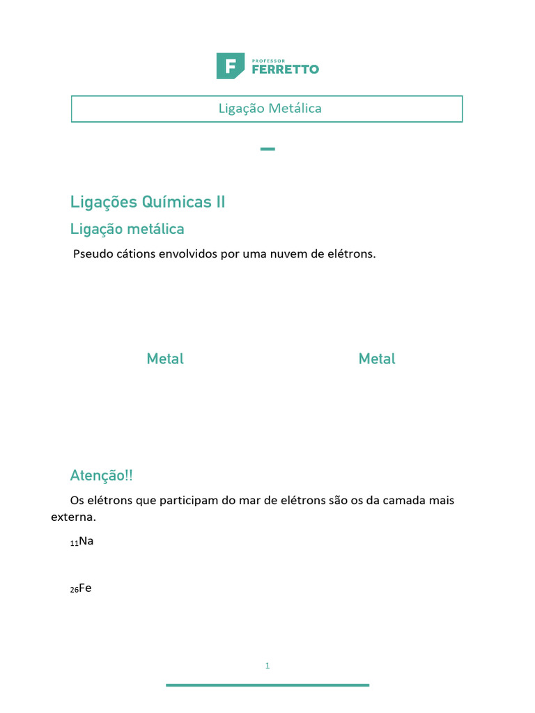 2 Ligação Metálica Pdf