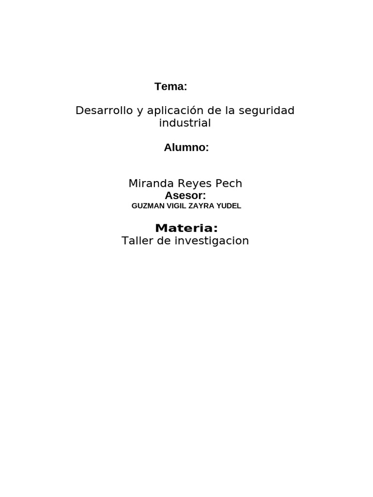 Proyecto Final Taller de Investigacion | PDF