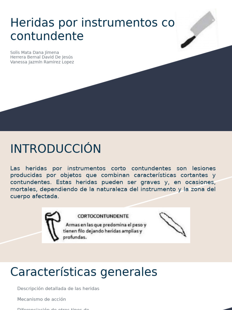 Heridas Por Instrumentos Corto Contundente | PDF