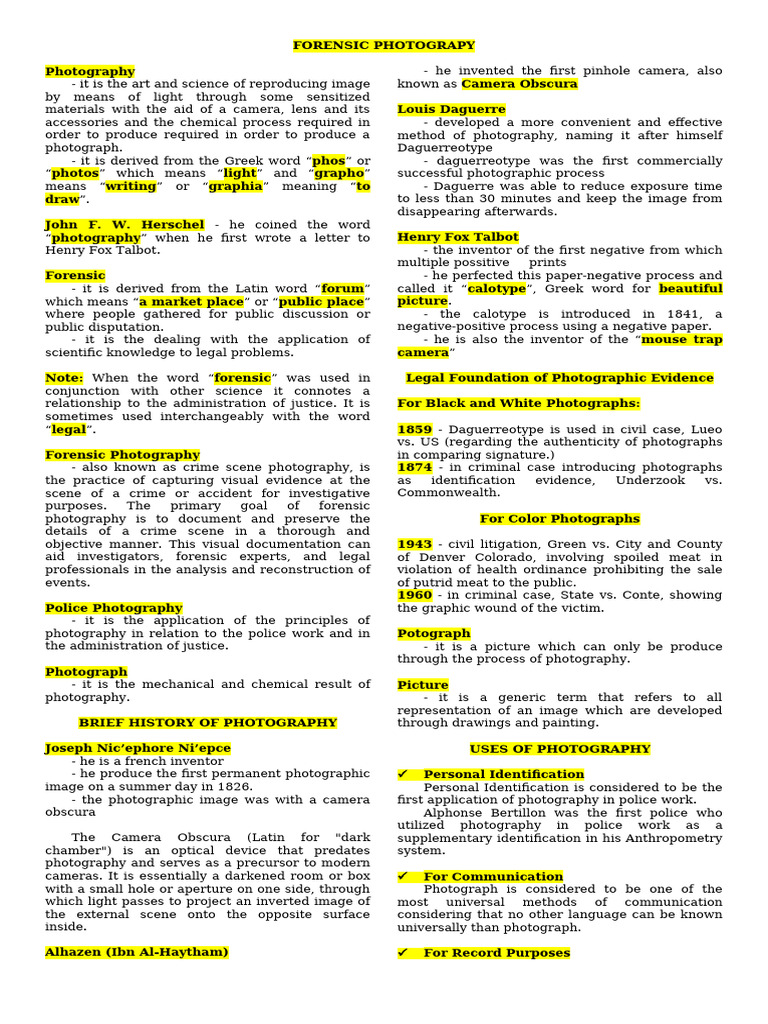 Forensic 1 Notes | PDF