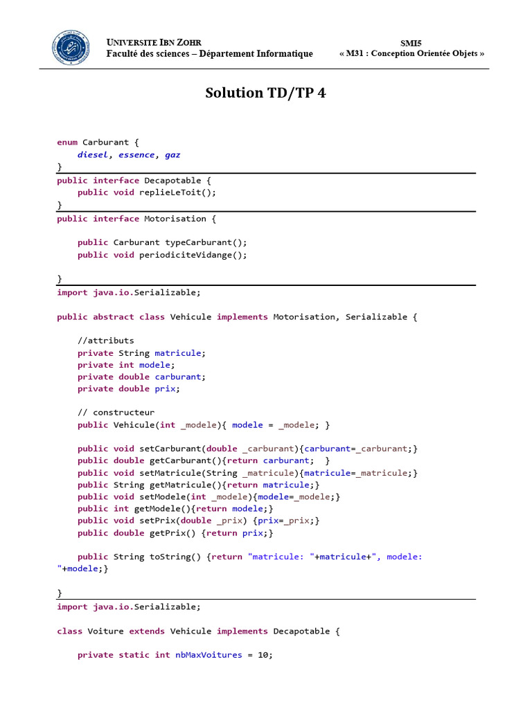 Sol TD4 Java | PDF