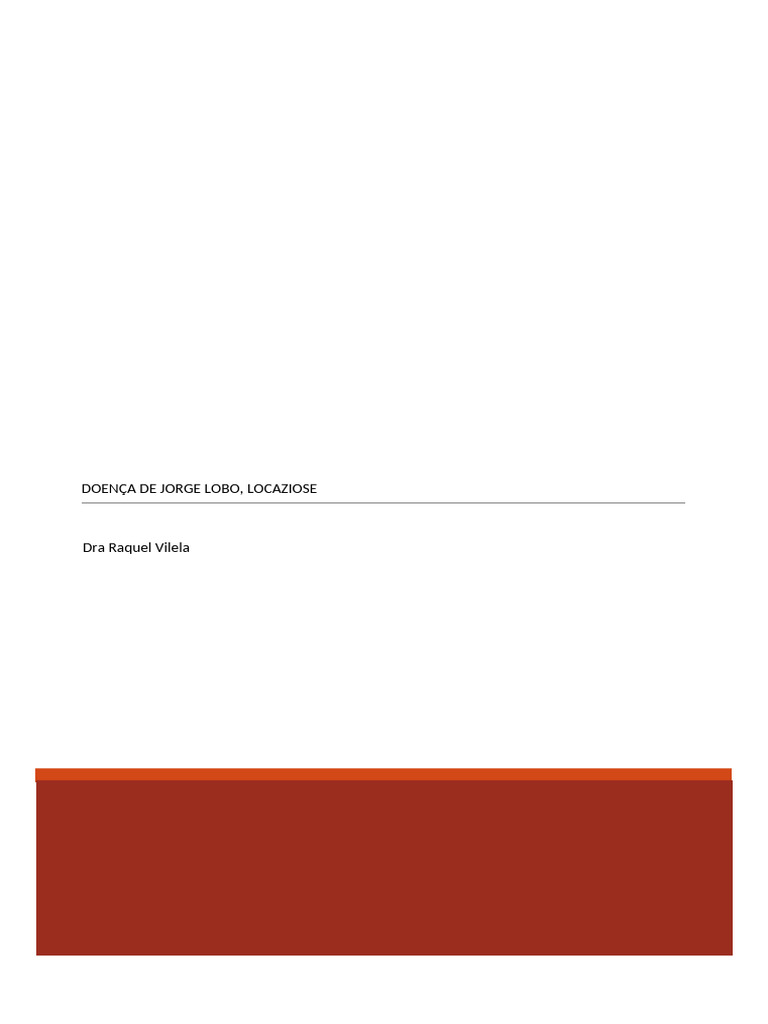 Doença de Jorge Lobo | PDF