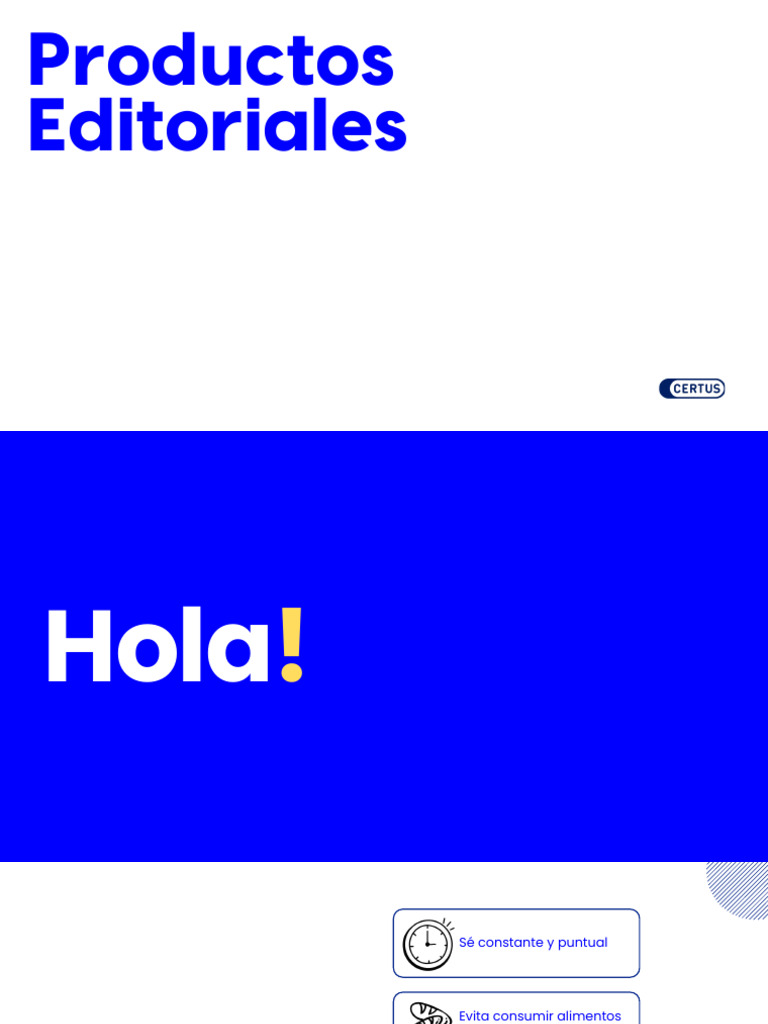 Productos Editoriales - Semana 1 PDF | PDF