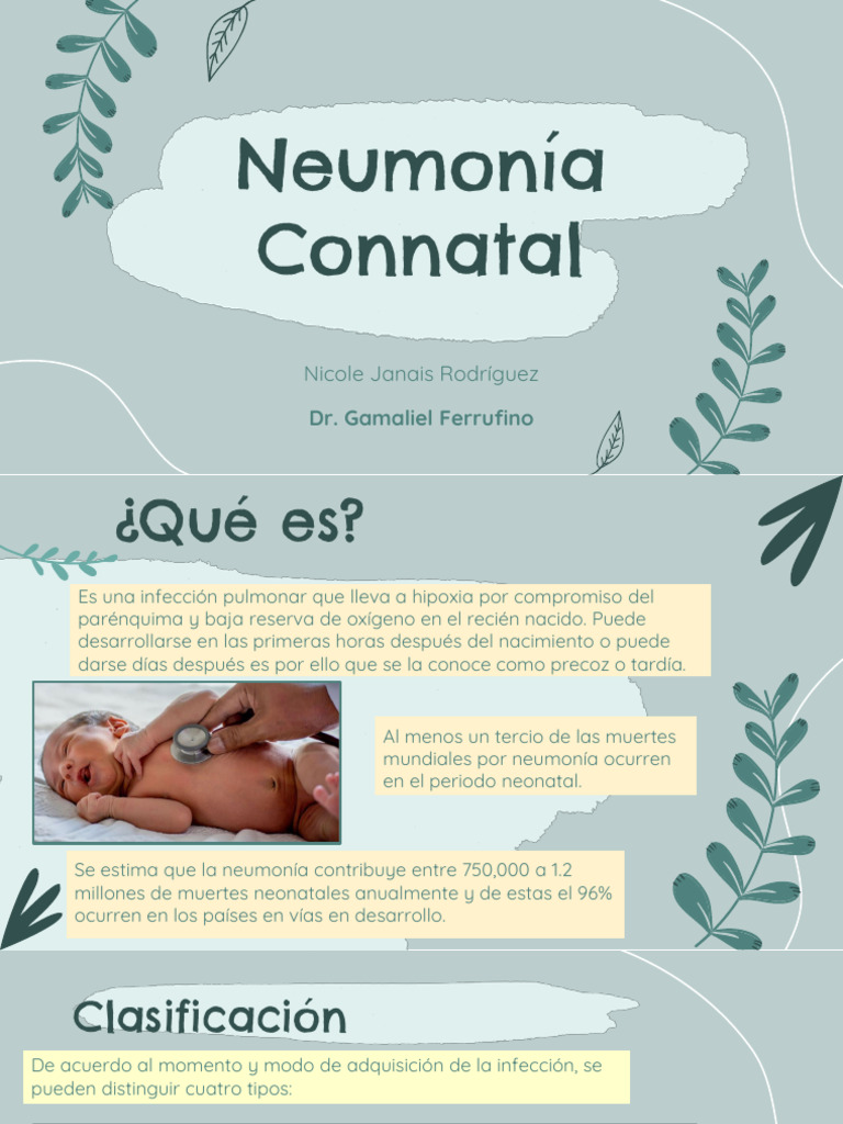 Neumonía Connatal | PDF