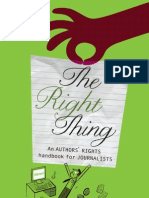 The Right Thing. An Authors' Rights Handbook for Jourmalists