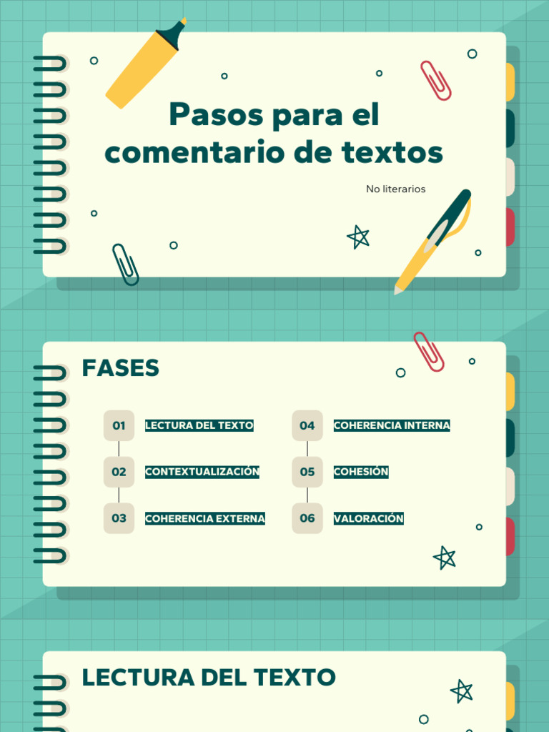 Pasos para El Comentario de Textos No Literarios | PDF