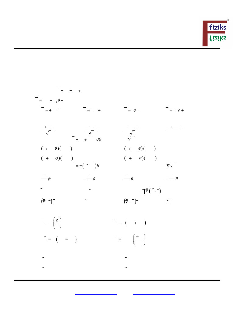 Class Test 1 - Vector Analysis | PDF