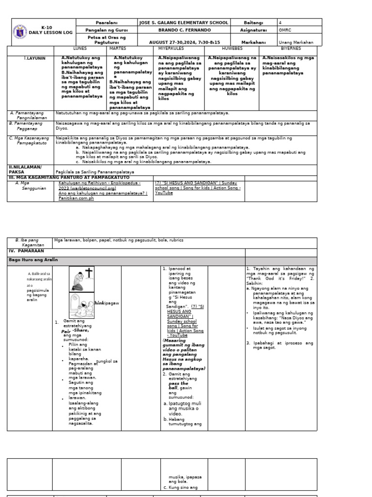 DLL GMRC 4 Q1 W5 | PDF
