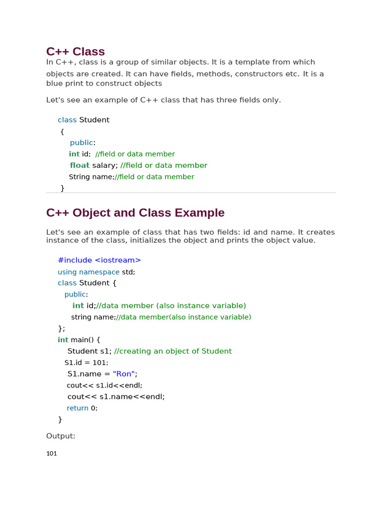 c++ Oops Example Programs | PDF