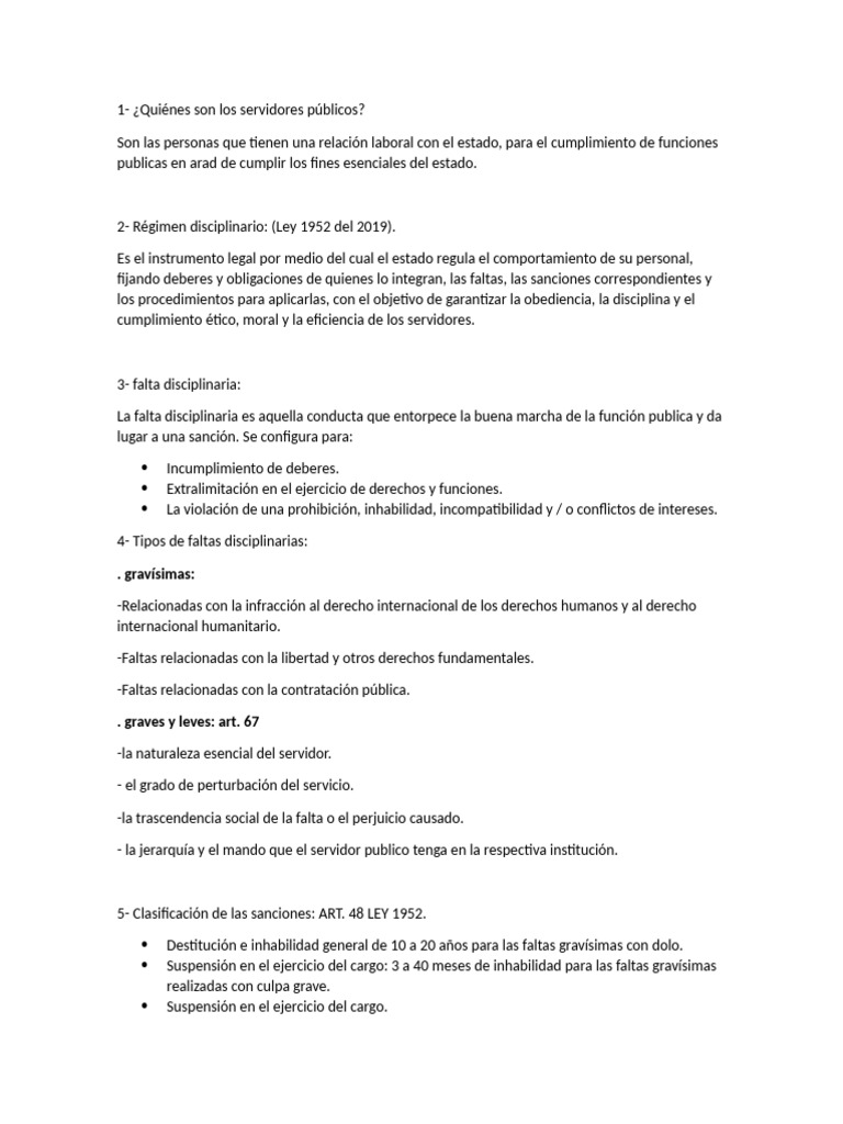 Sanciones A Servidores Publicos Pdf