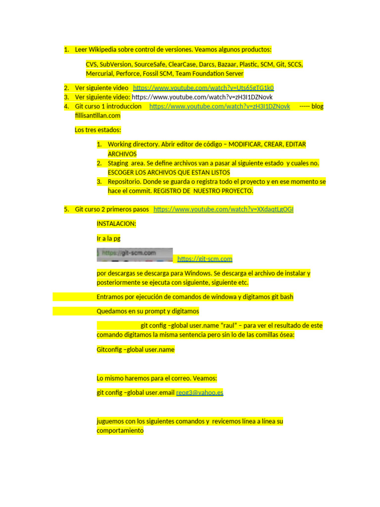 Mi Control de Versiones Paso A Paso | PDF