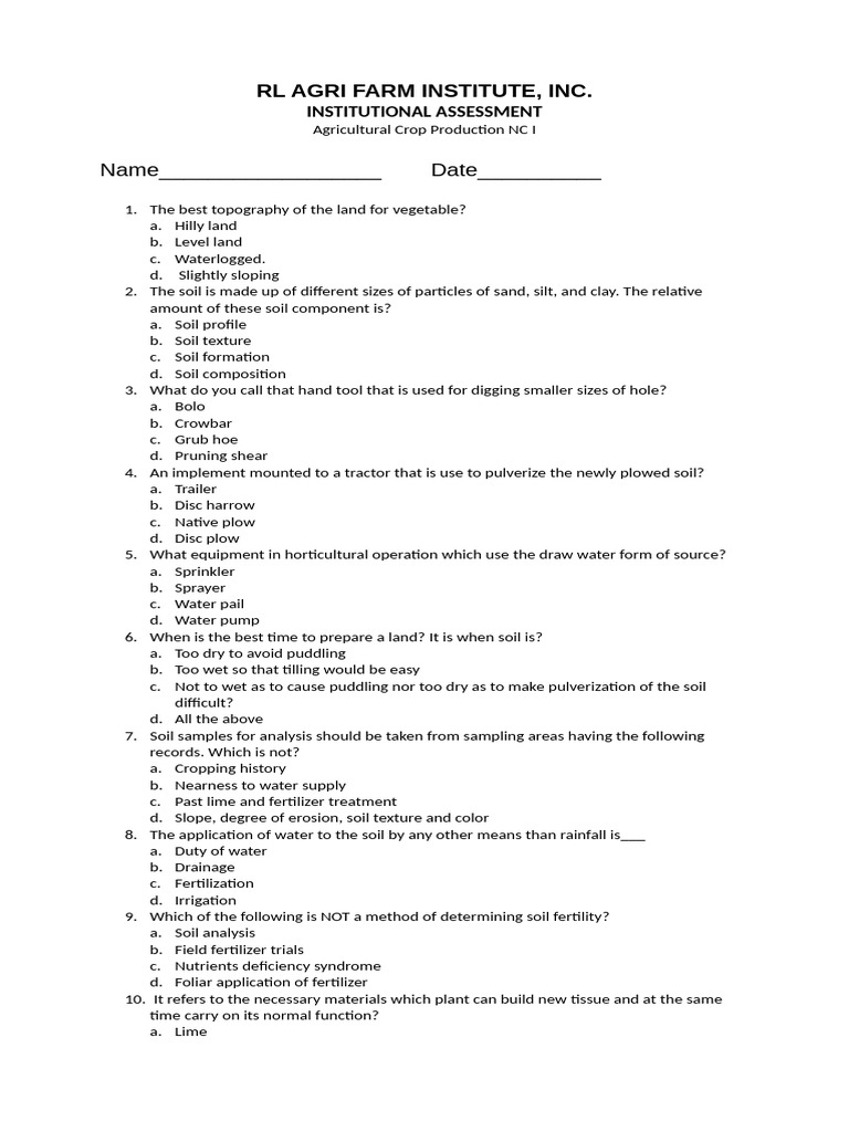 Institutional Assessment | PDF