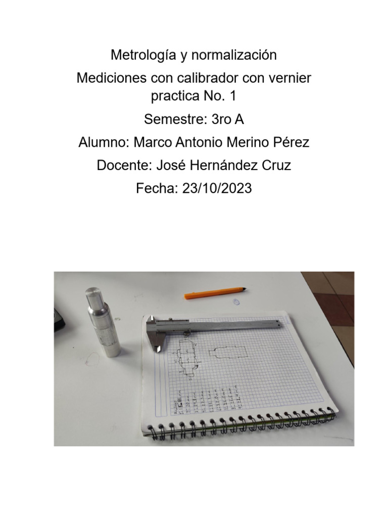 Mediciones Con Calibrador Con Vernier | PDF