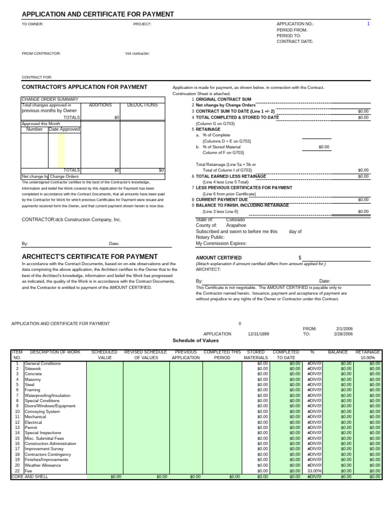 AIA Invoice Billing-Blank | PDF