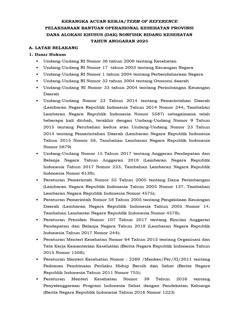 TOR RAB Kebugaran | PDF