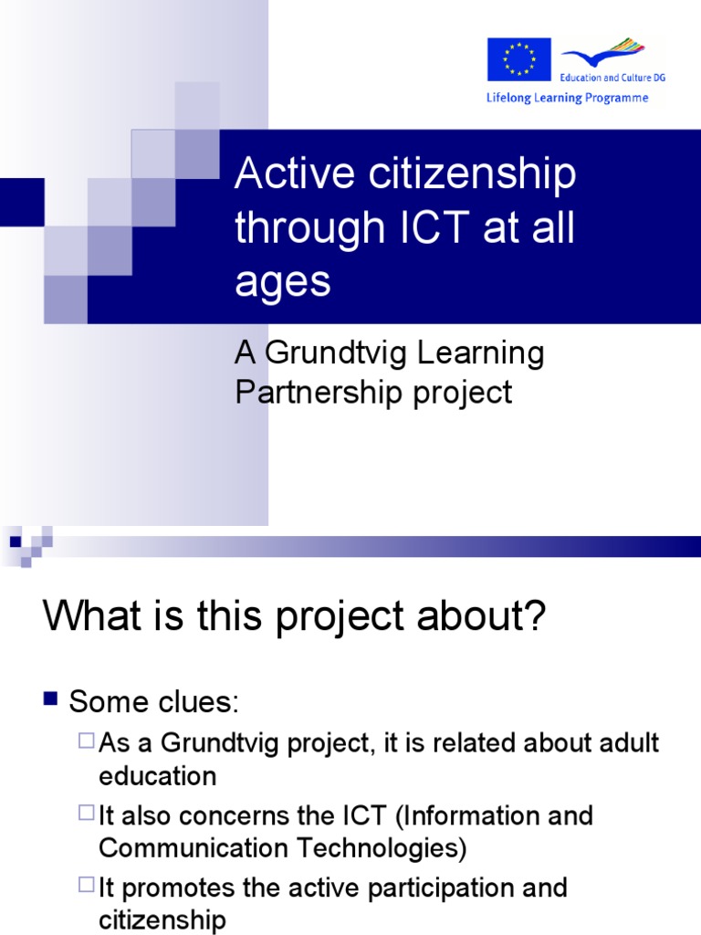 Active Citizenship Through ICT for Seniors | PDF | Educational ...