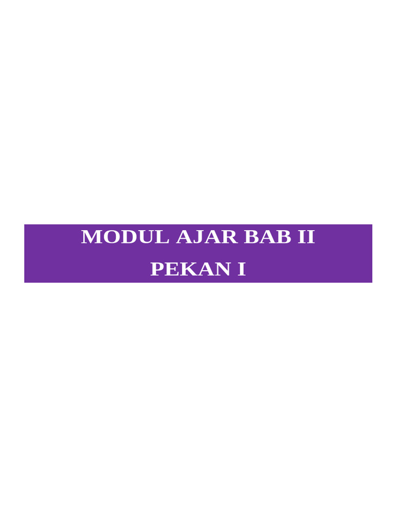 BAB 2 - Pekan Ke-1 MATEMATIKA | PDF