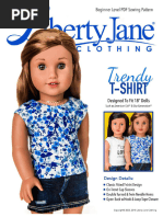 LJC Trendy TShirt Pattern 18 Inch Dolls 180904 230228-flc