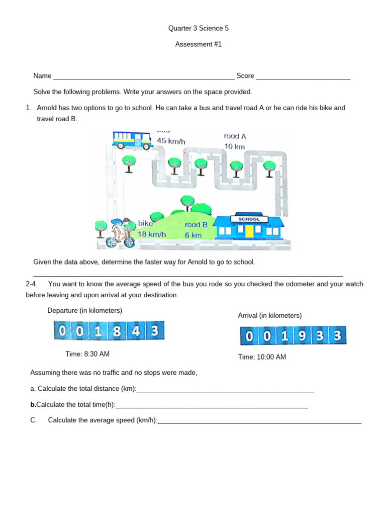 Assessment 1 Science Pdf