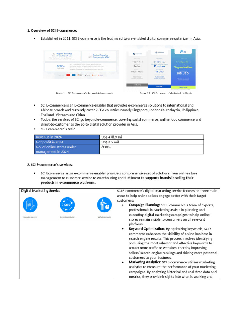 SCI Ecommerce Case Study by Dung Nguyen | PDF
