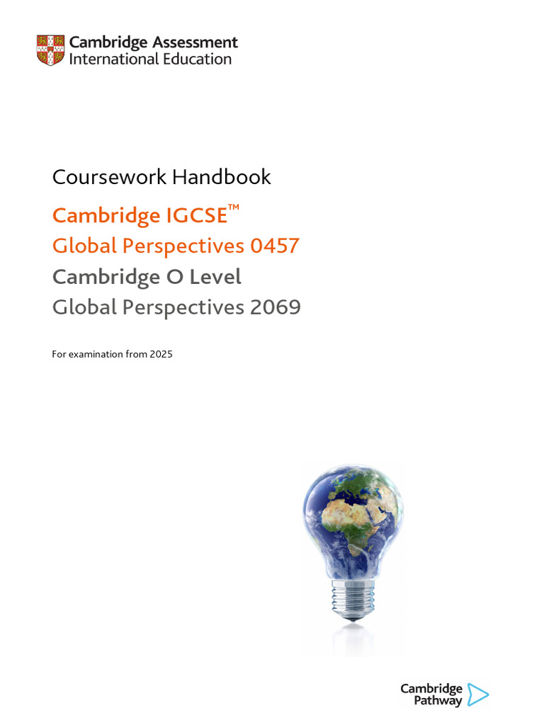 0457 Coursework Handbook (For Examination From 2025) | PDF
