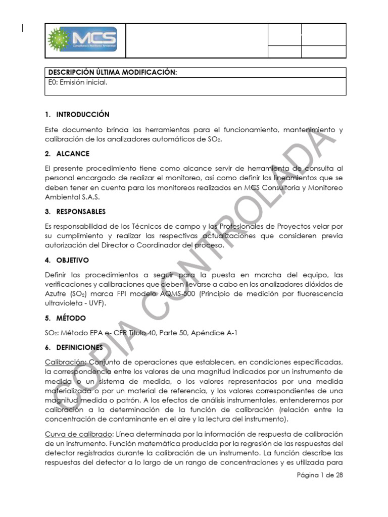 I34 Analizador Automático So2 Fqi | PDF