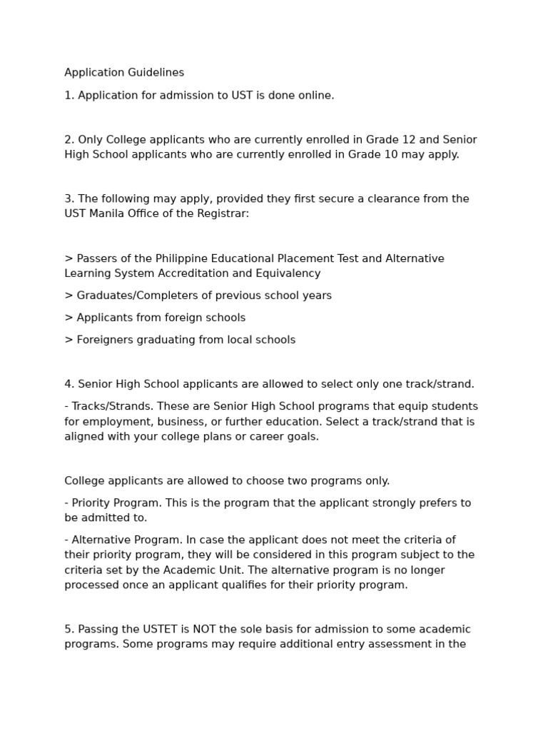Application Guidelines | PDF